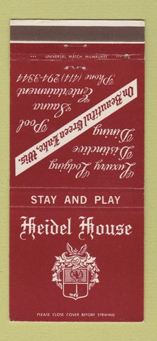Matchbook Cover - Heidel House Green Lake WI 30 Strike