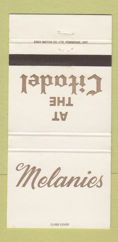 Matchbook Cover - Melanies at the Citadel  30 Strike