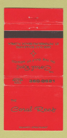 Matchbook Cover - Coral Reef St Petersburg Beach FL WEAR 30 Strike