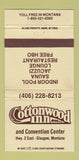 Matchbook Cover - Cottonwood Inn Glasgow MT 30 Strike