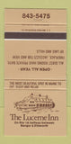 Matchbook Cover - Lucerne Inn Bangor Ellsworth ME WEAR 30 Strike