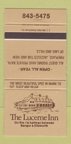 Matchbook Cover - Lucerne Inn Bangor Ellsworth ME WEAR 30 Strike