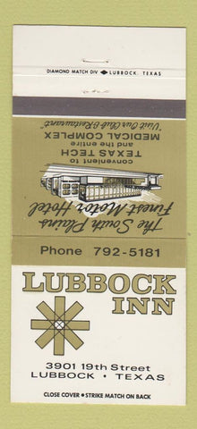Matchbook Cover - Lubbock Inn TX 30 Strike