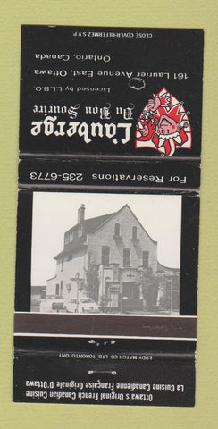 Matchbook Cover - L'Auberge Du Bon Sourire Ottawa ON WEAR 30 Strike