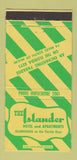 Matchbook Cover - Islander Hotel Apartments Islamorada FL 30 Strike