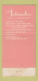 Matchbook Cover - Islander Hotel Apartments Islamorada FL 30 Strike