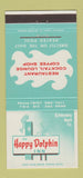 Matchbook Cover - Happy Dolphin Inn St Petersburg Beach FL 30 Strike