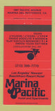 Matchbook Cover - Marina Pacific Hotel Marina Del Rey CA 30 Strike