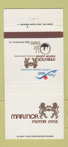 Matchbook Cover - Marinor Motor Inns Newark DE Easton MD Manassas VA 30 Strike