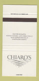 Matchbook Cover - Chiaro's Restaurant Toronto ON King Edward Hotel 30 Strike
