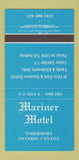 Matchbook Cover - Mariner Motel Tobermory ON 30 Strike