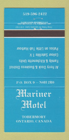 Matchbook Cover - Mariner Motel Tobermory ON 30 Strike
