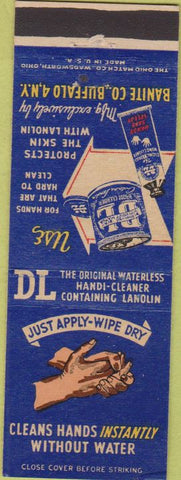 Matchbook Cover - D  and  L Hand Cleaner Banite Buffalo NY