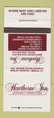 Matchbook Cover - Hawthorne Inn Berlin CT 30 Strike