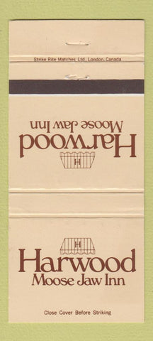 Matchbook Cover - Harwood Moose Jaw Inn SK 30 Strike