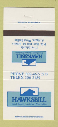 Matchbook Cover - Hawksbill Beach Resort Antigua West Indies 30 Strike