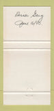Matchbook Cover - Heritage Inn Mount Pleasant ON WRITING 30 Strike