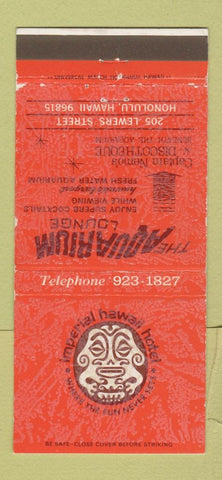 Matchbook Cover - Imperial Hawaii Hotel Honolulu Hawaii 30 Strike
