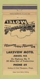 Matchbook Cover - Lakeview Motel Jemseg NB WEAR 30 Strike