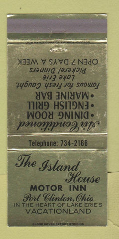 Matchbook Cover - Island House Motor Inn Port Clinton OH WEAR 30 Strike