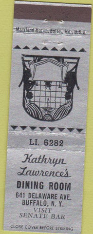 Matchbook Cover - Kathryn Lawrence Restaurant Buffalo NY
