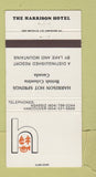 Matchbook Cover - Harrison Hotel Hot Springs BC WEAR 30 Strike