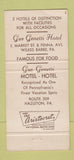Matchbook Cover - Gus Genetti Hotel Wilkes Barre PA 30 Strike