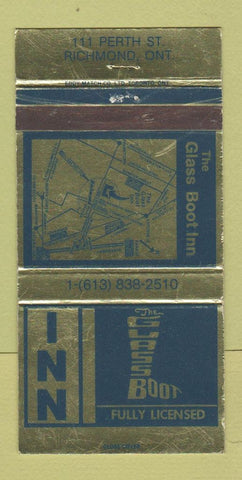 Matchbook Cover - The Glass Boot Inn Richmond ON WORN 30 Strike