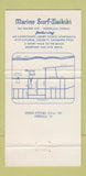 Matchbook Cover - Hotel Marine Surf Waikiki Hawaii WHITE 30 Strike