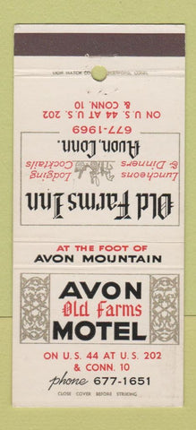 Matchbook Cover - Avon Old Farms Motel Avon CT 30 Strike