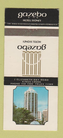 Matchbook Cover - Gazebo Hotel Sydney Australia WEAR 30 Strike