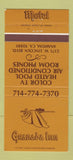 Matchbook Cover - Granada Inn Motel Anaheim CA 30 Strike