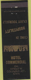 Matchbook Cover - Hotel Commercial Columbus Junction IA