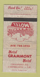 Matchbook Cover - Motel Grammont Campbellton NB WORN 30 Strike