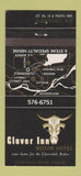 Matchbook Cover - Clover Inn Motor Hotel Cloverdale BC 30 Strike