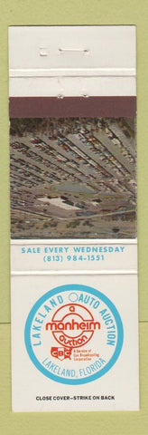 Matchbook Cover - Lakeland Auto Auction FL Manheim