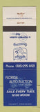 Matchbook Cover - Florida Auto Auction Orlando FL WEAR