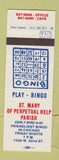 Matchbook Cover - St Mary of Perpetual Help Parish Bingo Chicago IL