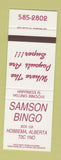 Matchbook Cover - Samson Bingo Hobbema AB SAMPLE