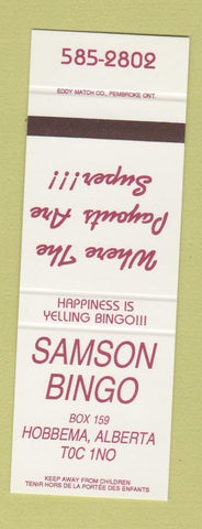 Matchbook Cover - Samson Bingo Hobbema AB SAMPLE
