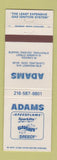 Matchbook Cover - Adams Gas Ignition System Stratford ON Cleveland OH