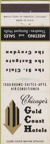 Matchbook Cover - Chicago's Gold Coast Hotel IL