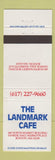 Matchbook Cover - Landmark Cafe Boston MA