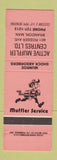 Matchbook Cover - Active Muffler Centres Brandon MB
