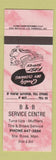 Matchbook Cover - B&B Service Centre Mufflers Ste Rose MB PINK