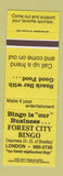 Matchbook Cover - Forest City Bingo London ON SAMPLE