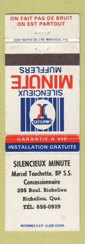 Matchbook Cover - Silencieux Mufflers Richelieu QC WEAR