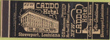Matchbook Cover - Caddo Hotel Coffee Shop Shreveport LA
