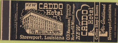 Matchbook Cover - Caddo Hotel Coffee Shop Shreveport LA