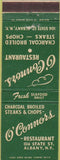 Matchbook Cover - O'Connors Restaurant Albany NY